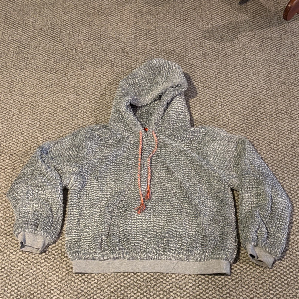 Anthropologie Saturday Sunday Nanette Sherpa Pullover Hoodie Size Large